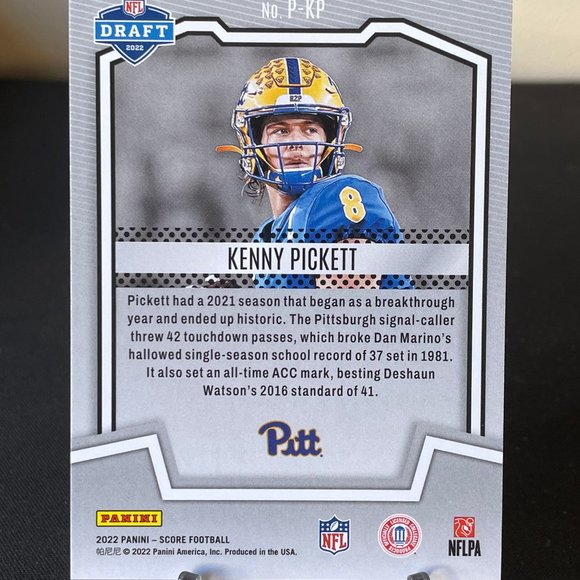 2022 Kenny Pickett Panini Score Protenial Rookie Card #P-KP Pittsburgh Steelers - Picture 2 of 2